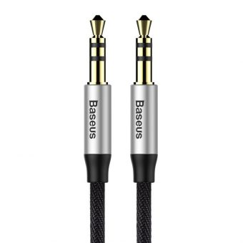 Baseus Audio Cable 3.5mm Male - 3.5mm Male 1m Black/Silver CAM30-BS1