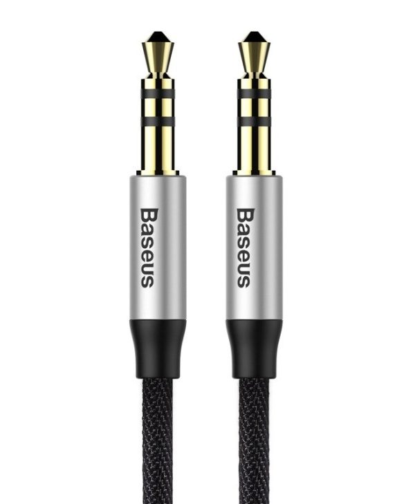 Baseus Audio Cable 3.5mm Male - 3.5mm Male 1m Black/Silver CAM30-BS1
