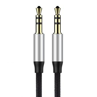 Baseus Audio Cable 3.5mm Male - 3.5mm Male 1m Black/Silver CAM30-BS1 - Image 2