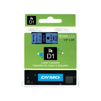 Dymo D1 45016 Standard Tape 12mmx7m Black on Blue S0720710 - Image 2