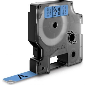 Dymo D1 45016 Standard Tape 12mmx7m Black on Blue S0720710 - Image 4