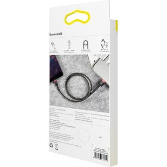 Baseus Cafule Braided Cable USB-A 2.0 Male - Lightning Male 2m Black/Red CALKLF-C19 - Image 6