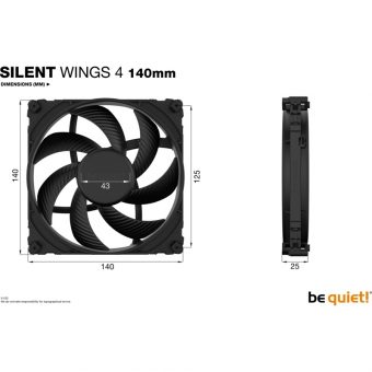 Be Quiet! Silent Wings 4 14cm PWM Black BL096 - Image 4