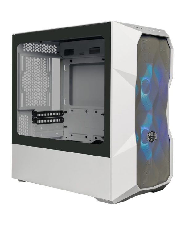 CoolerMaster MasterBox TD300 Mesh ARGB Mini Tower Tempered Glass White TD300-WGNN-S00