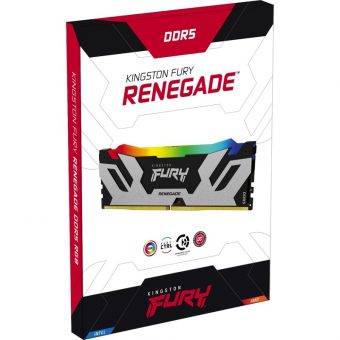 Kingston FURY Renegade RGB 32GB (2x16GB) 6400MHz CL32 DDR5 Silver KF564C32RSAK2-32 - Image 5