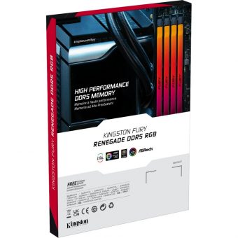 Kingston FURY Renegade RGB 32GB (2x16GB) 6400MHz CL32 DDR5 Silver KF564C32RSAK2-32 - Image 6