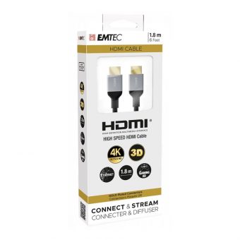 Emtec T700HD Cable HDMI to HDMI 1.8m BlacECCHAT700HD - Image 2