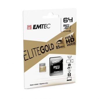 Emtec 64GB MicroSDXC UHS-I U1 EliteGold ECMSDM64GXC10GP - Image 2