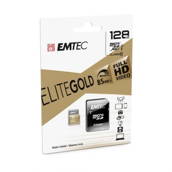 Emtec 128GB MicroSDXC UHS-I U1 EliteGold ECMSDM128GXC10GP - Image 2