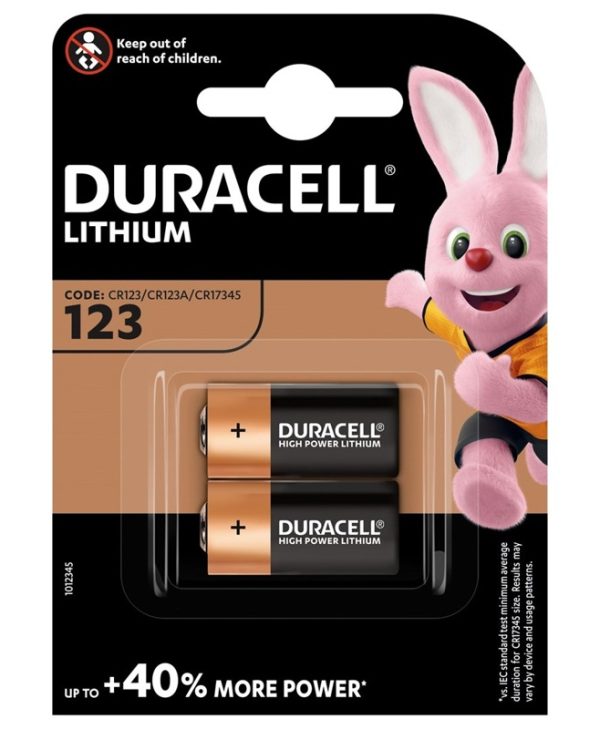 Duracell 020320 Μπαταρία Λιθίου CR123A 3V 2pc 5000394020320
