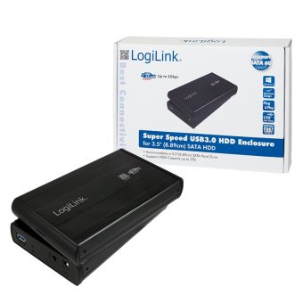 LogiLink External HDD Case 3.5" SATA III USB 3.0 Black UA0107 - Image 3