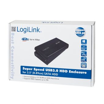 LogiLink External HDD Case 3.5" SATA III USB 3.0 Black UA0107 - Image 4