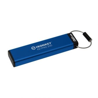 Kingston IronKey Keypad 32GB USB 3.2 Stick Μπλε IKKP200/32GB - Image 2