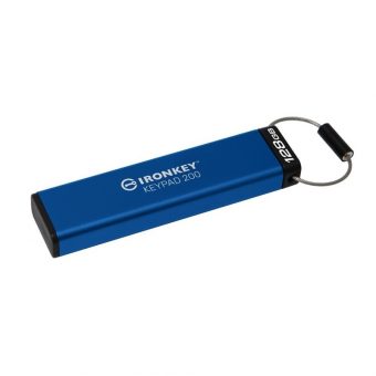 Kingston IronKey Keypad 128GB USB 3.2 Stick Μπλε IKKP200/128GB - Image 2