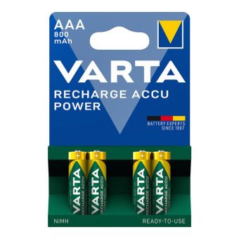 Varta Επαναφορτιζόμενες Μπαταρίες Ready2use R03 AAA Ni-MH 800 mAh 4pcs 56703B4 4008496550616
