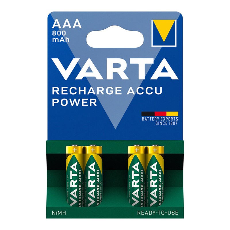 1 Varta Επαναφορτιζόμενες Μπαταρίες Ready2use R03 AAA Ni-MH 800 mAh 4pcs 56703B4 4008496550616 - Image 1