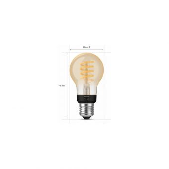 Philips Hue Smart E27 Filament Pear A60 White Ambiance 550lm 7W LPH02734 - Image 2