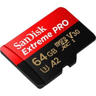 SanDisk Extreme Pro MicroSDXC 64GB UHS-I U3 A2 V30 + SD Adapter SDSQXCU-064G-GN6MA - Image 2