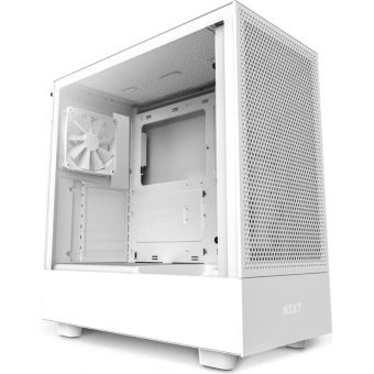 NZXT H5 Flow Midi Tower Tempered Glass White CC-H51FW-01