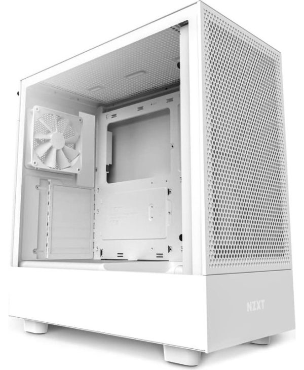 NZXT H5 Flow Midi Tower Tempered Glass White CC-H51FW-01