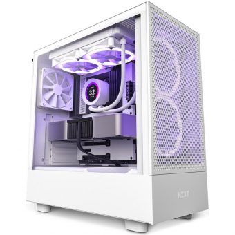 NZXT H5 Flow Midi Tower Tempered Glass White CC-H51FW-01 - Image 9