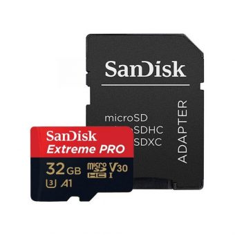 SanDisk Extreme Pro MicroSDHC 32GB UHS-I U3 A1 V30 + SD Adapter SDSQXCG-032G-GN6MA