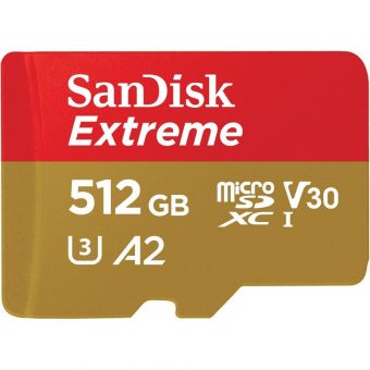 SanDisk Extreme MicroSDXC 512GB UHS-I U3 A2 V30 + SD Adapter SDSQXAV-512G-GN6MA - Image 3