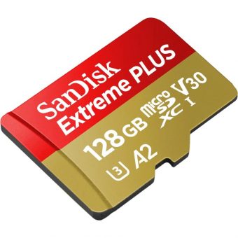SanDisk Extreme Plus MicroSDXC 128GB UHS-I U3 A2 V30 + SD Adapter SDSQXAA-128G-GN6AA - Image 2