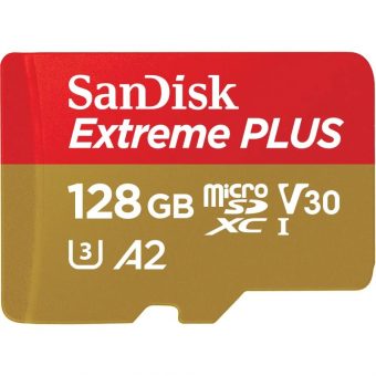SanDisk Extreme Plus MicroSDXC 128GB UHS-I U3 A2 V30 + SD Adapter SDSQXAA-128G-GN6AA - Image 3
