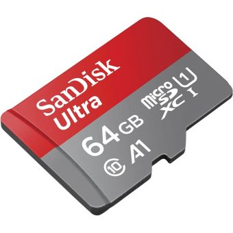SanDisk Ultra MicroSDXC 64GB UHS-I U1 A1 + SD Adapter SDSQUAB-064G-GN6MA - Image 2