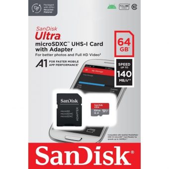 SanDisk Ultra MicroSDXC 64GB UHS-I U1 A1 + SD Adapter SDSQUAB-064G-GN6MA - Image 4