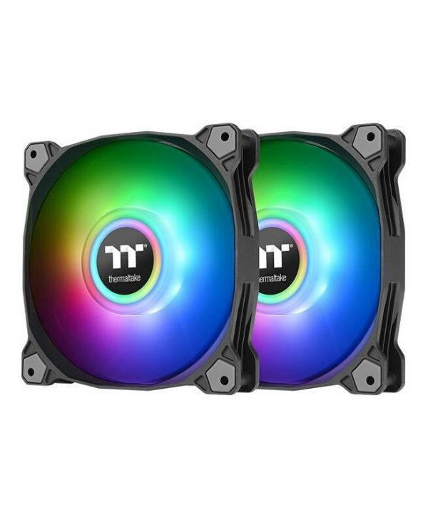 Thermaltake Pure Duo 14 140mm ARGB Sync Radiator Fan 2-Pack Black CL-F116-PL14SW-A