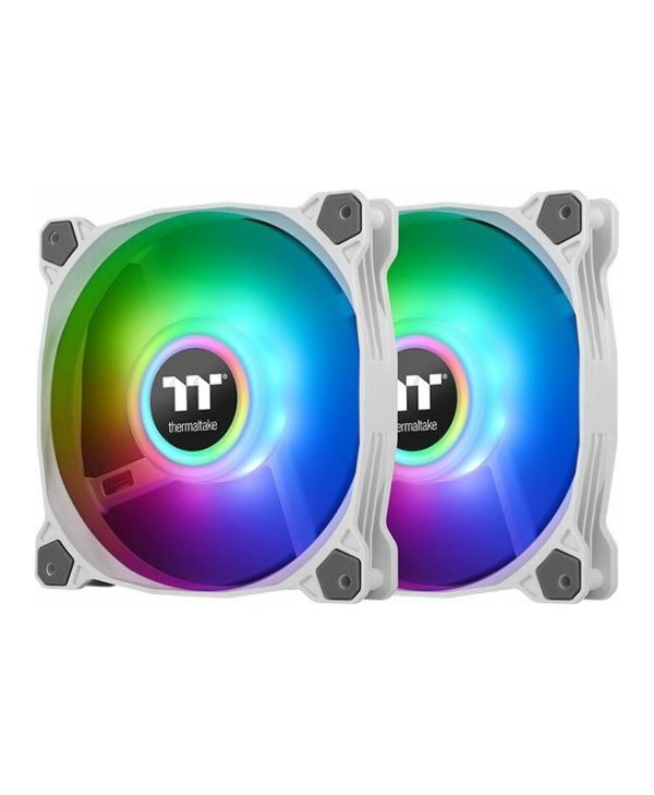 Thermaltake Pure Duo 14 140mm ARGB Sync Radiator Fan 2-Pack White CL-F098-PL14SW-A