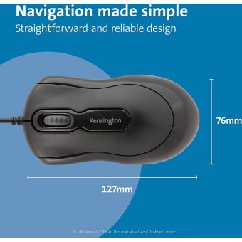 Kensington Wired Mouse-in-a-Box Black K72356EU - Image 4