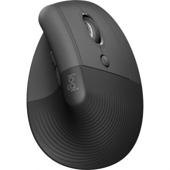 Logitech Lift for Business Right Vertical Ergonomic Wireless Mouse Graphite Black 910-006494