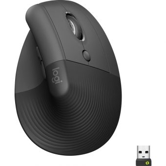 Logitech Lift for Business Right Vertical Ergonomic Wireless Mouse Graphite Black 910-006494 - Image 6