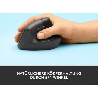 Logitech Lift for Business Right Vertical Ergonomic Wireless Mouse Graphite Black 910-006494 - Image 9