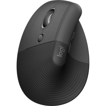Logitech Lift for Business Left Vertical Ergonomic Wireless Mouse Graphite Black 910-006495