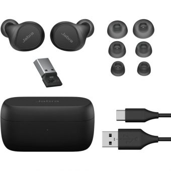 Jabra Evolve2 Buds UC USB-A Wireless Earbuds Black 20797-989-999 - Image 5