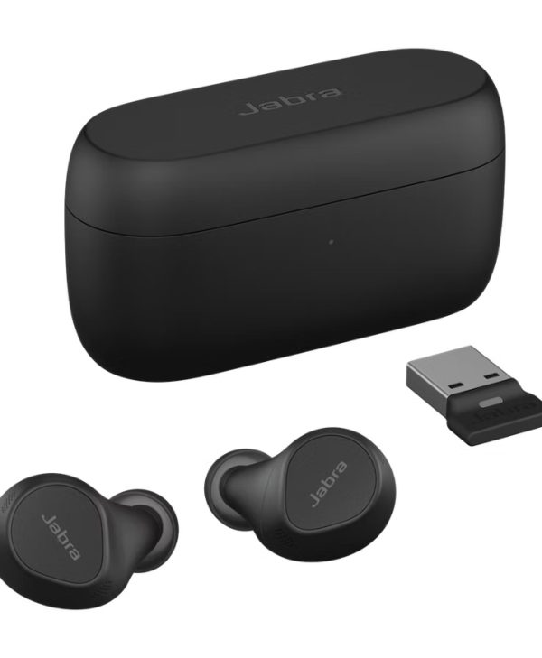 Jabra Evolve2 Buds UC USB-A Wireless Earbuds With Wireless Charging Pad Black 20797-989-989