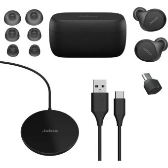 Jabra Evolve2 Buds UC USB-C Wireless Earbuds With Wireless Charging Pad Black 20797-989-889 - Image 9