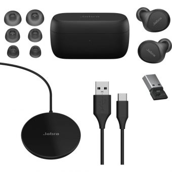 Jabra Evolve2 Buds MS USB-A Wireless Earbuds With Wireless Charging Pad Black 20797-999-989 - Image 6