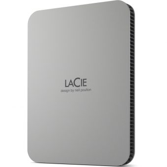 LaCie Mobile Drive V2 1TB USB-C 3.0 External HDD Moon Sliver STHG1000400