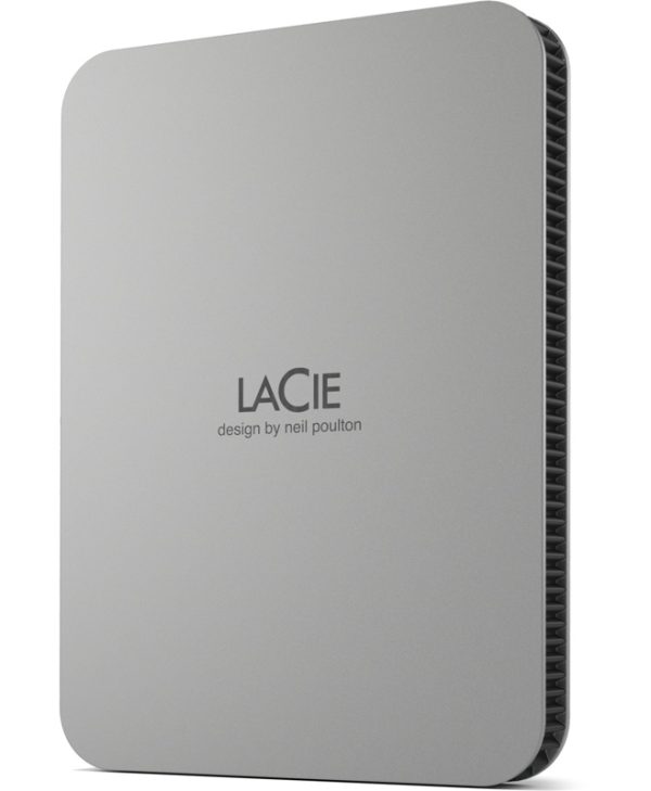 LaCie Mobile Drive V2 1TB USB-C 3.0 External HDD Moon Sliver STHG1000400