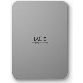 LaCie Mobile Drive V2 1TB USB-C 3.0 External HDD Moon Sliver STHG1000400 - Image 2