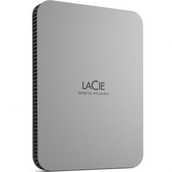 LaCie Mobile Drive V2 1TB USB-C 3.0 External HDD Moon Sliver STHG1000400 - Image 3