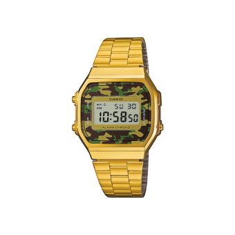 Casio Vintage Iconic Ψηφιακό Ρολόι Μπαταρίας με Μεταλλικό Μπρασελέ Χρυσαφί ITA168WEGC-3EF