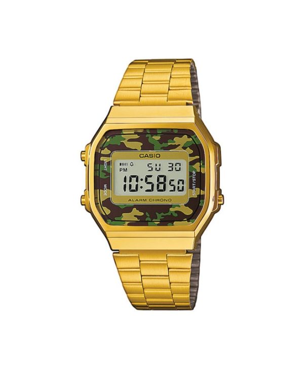 Casio Vintage Iconic Ψηφιακό Ρολόι Μπαταρίας με Μεταλλικό Μπρασελέ Χρυσαφί ITA168WEGC-3EF