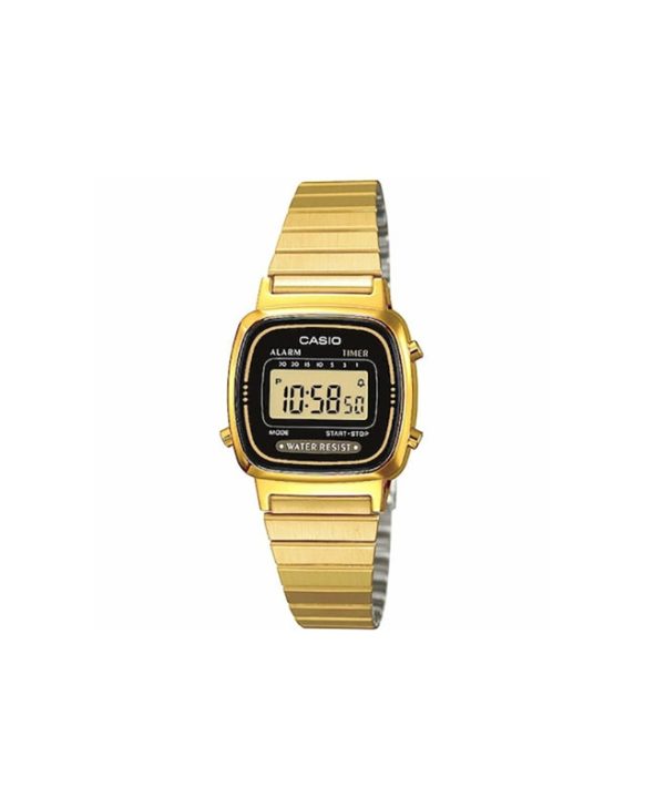 Casio Vintage Iconic Ψηφιακό Ρολόι Μπαταρίας με Μεταλλικό Μπρασελέ Χρυσαφί ITLA670WEGA-1EF