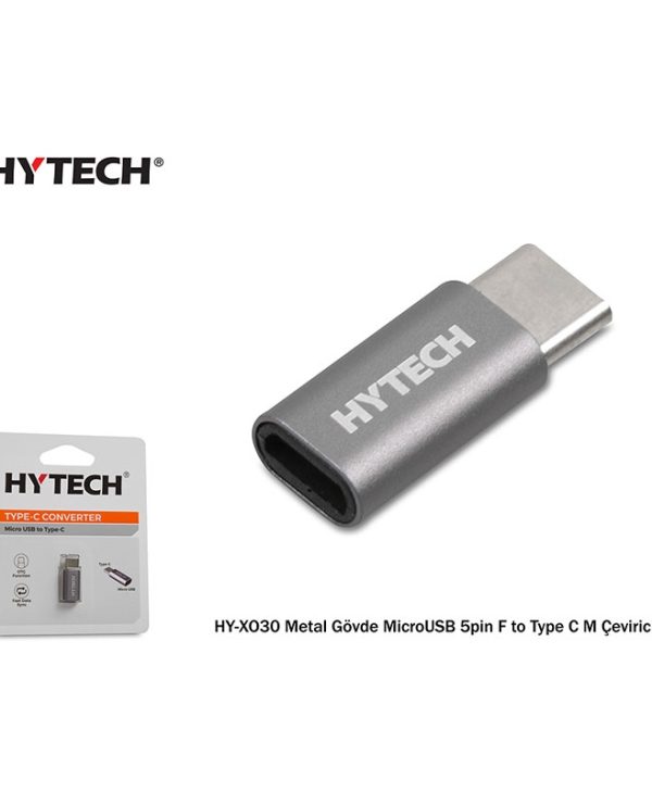 Hytech HY-XO30 Microusb female to Usb-C male Grey 31597